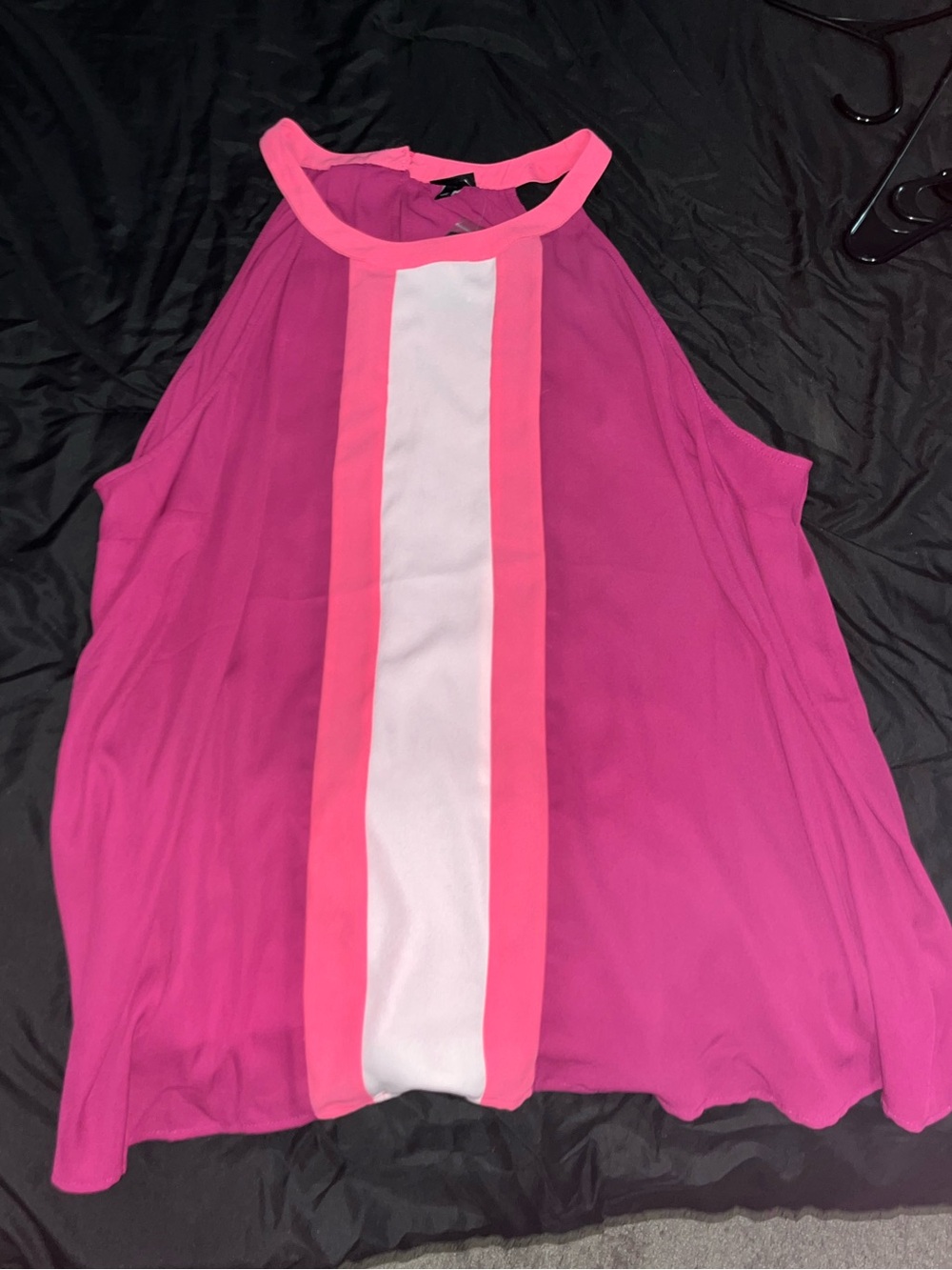 Torrid Sleeveless Pink Panel Halter Top